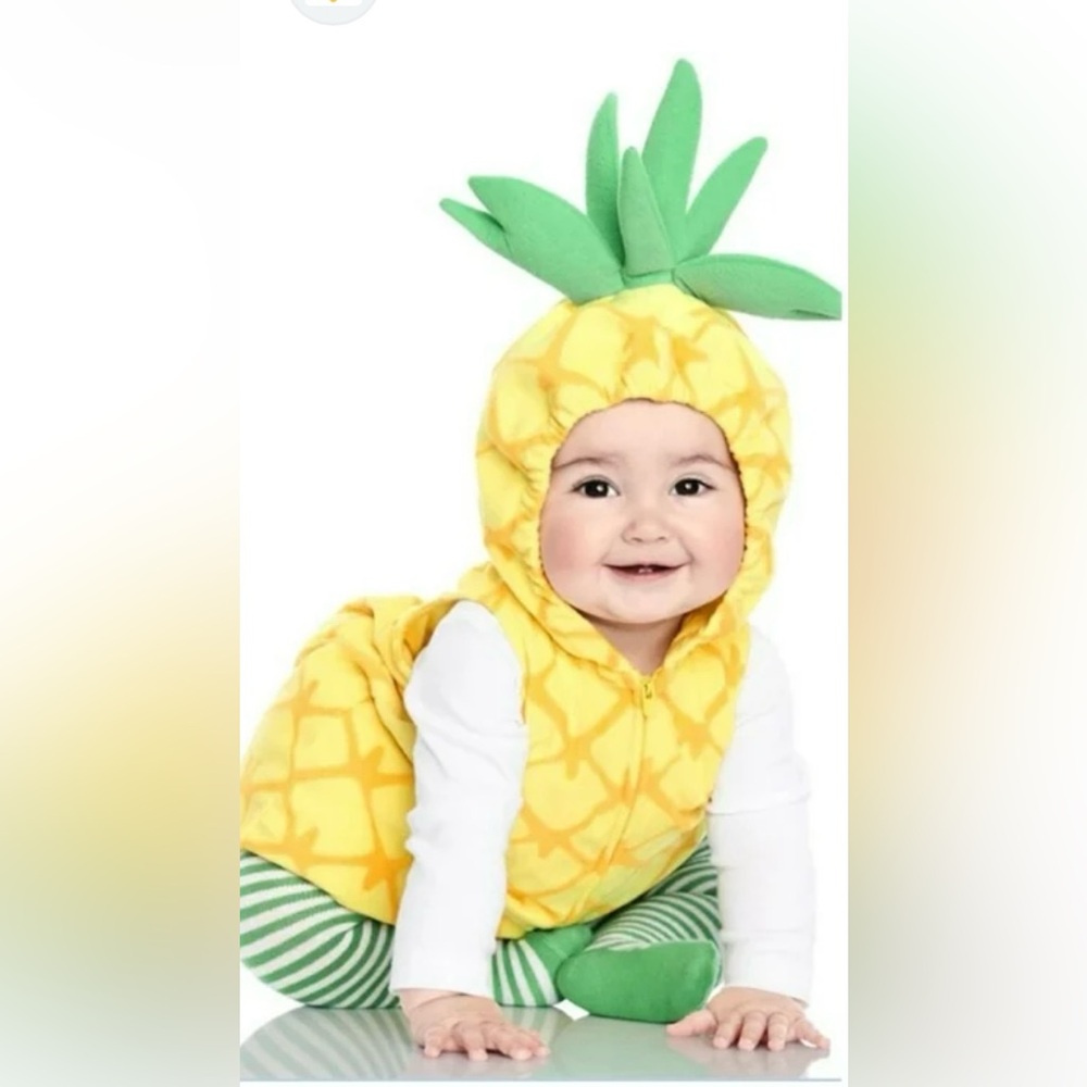 Pineapple Costume for Kids - Yellow and Green EUC